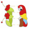 Provázková nástěnka Ibišek a papoušek