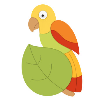 Dekorace Papoušek